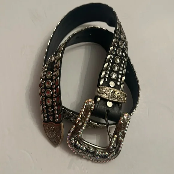 GOD kippys　キッピーズ　レディース　レザーベルト　スワロフスキー Kippys Swarovski Rhinestone embellished studded Leather Belt